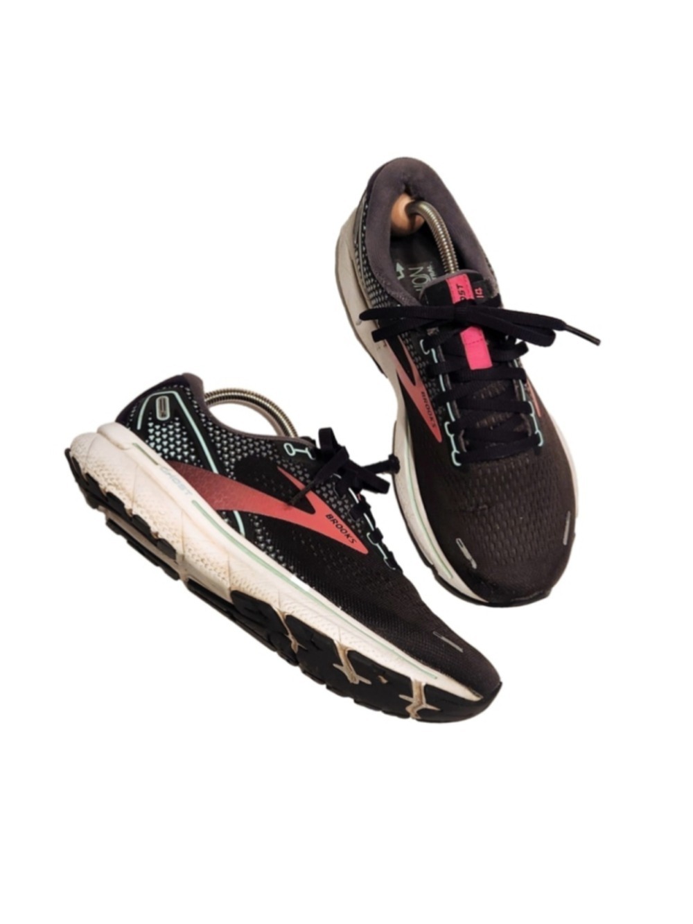 Brooks Ghost 14 Running Sneaker Black Pink Size 8.5